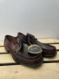 Urban Village Vintage  urban village  shoes  shoe  New old stock  MOD  moccasin  mens  leather trim  leather stitch  Leather  laces  lace  heeled  heel  deadstock  clarks  brown  block heeled  8  70s  60s  1970s  1960s
