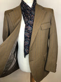 vintage  Urban Village Vintage  urban village  super suits  retro  mens  long sleeve  L  Dunlaps California  checkered  check  button up  button fastening  button  brown  blazer jacket  Blazer  70s  1970s