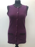 Workwear  womens  vest  Urban Village Vintage  Tank Top  tank  sweater  Stripes  purple  jaeger  cardigan  70s  1970s  12