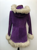 womens jacket  womens coat  womens  vintage  Urban Village Vintage  Sheepskin  purple  Jacket  hooded  hood  10
