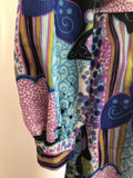 womens  vintage  Urban Village Vintage  purple  psychedelic  psych  print dress  multi  long sleeves  dresses  dress  black  balloon sleeves  60s  60  1960s  10
