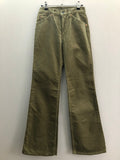 white tab  W26  vintage  Urban Village Vintage  urban village  petite  mens  logo  levis strauss  levis  levi strauss  levi  L34  khaki  green  flares  corduroy  cords  corded  cord