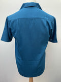 vintage  Urban Village Vintage  urban village  summer  short sleeved  short sleeve  short  shirt sleeve  Shirt  printed shirt  print  pockets  Mens Shirts  mens  M  electric blue  cuban  chest pockets  chest  button up  button front  button  50s style  50s  50  1950s