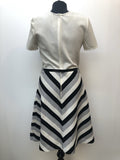 zip back  zip  womens  white stripes  white  vintage  Urban Village Vintage  urban village  hippie  grey stripes  grey stripe  dress  chevrons  chevron stripes  chevron stripe  chevron  black stripes  70s  1970s  10