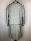 womens  vintage  Urban Village Vintage  two piece  suit set  suit  set  patterned  mod  matching set  grey  dress  60s  1960s  16