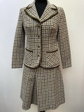 womens jacket  womens coat  womens  vintage  Urban Village Vintage  urban village  Skirts  skirt  pockets  MOD  Jacket  Green  dogtooth  decorative buttons  cream  Cotton  brown  blazer jacket  Blazer  60s  1960s