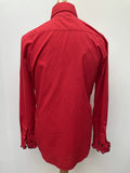 vintage  Urban Village Vintage  urban village  tuxedo shirt  Shirt  ruffle  retro  Red  pop boutique  MOD  Mens Shirts  mens  L  dagger collar  dagger  collar  button down  button  big collar