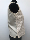 womens  vintage  Urban Village Vintage  top  sleeveless  lace front  cream  blouse  60s  1960s