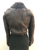 womens  vintage  Urban Village Vintage  lining  Jacket  fur  coney fur  collar  coat  brown  8  70s  70  1970s