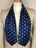 white polka dot  vintage  Urban Village Vintage  urban village  tootal  retro  MOD  midi  mens  Grosvenor by Tootal  cravat  blue  accessories  60s  1960s