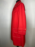 Vintage 1960s 1970s Miss Jody Morcosia Raincoat Trench Coat in Red - Size 12-14