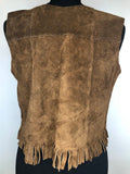 womens  western  waistcoat  vintage  vest  suede fringing  Suede  navajo  Jacket  fringed  fringe  decorative buttons  cropped top  brown  70s  1970s  10