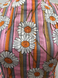 womens  Urban Village Vintage  stripe print  pink  multi  long sleeve  floral print  floral dress  floral  dress  daisy print  dagger collar  60s