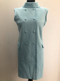 1960s Floral Button Front Dress - Size UK 14