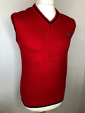 vintage  vest  v neck  Urban Village Vintage  urban village  Tank Top  sweater  Stripes  S  red  mens  limited edition  knitwear  knitted  knit  jumper  2-brother