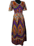 womens  vintage  Urban Village Vintage  summer dress  purple  psychedelic  psych  multicoloured  multi  maxi dress  long dress  intricate design  floral print  floral dress  floral  ethnic print  dress  60s  1960s  10