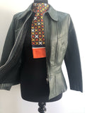 womens  vintage  Urban Village Vintage  Leather Jacket  Leather  jacket  Green  fitted  autumnal  autumn  60s  60  1960s  1960  10