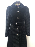 womens  vintage  velvet  Urban Village Vintage  Loewe  Jacket  fur collar  fox fur  coat  black  70s  70  1970s  14