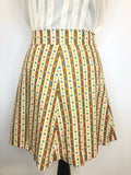 womens  white  vintage  Urban Village Vintage  urban village  Skirts  skirt  retro  orange  multi  Mini Skirt  chevron stripe  blue floral print  8  60s style  60s  60  1960s  1960
