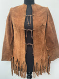 1960s Suede Fringed Jacket - Size 10