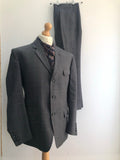 Two Piece Paisley Lined Check Suit by Hugo Sanchez - Size M-L