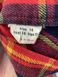 zip  Yellow  womens  vintage  Urban Village Vintage  urban village  tartan  Skirts  skirt  retro  Red  patterned  pattern  MOD  Mini Skirt  mini  ireland  blue  belted dress  back zip  8  70s  60s  1970s  1960s