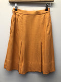 1950s Pleated Mini Skirt by Touquel in Orange - Size 4-6