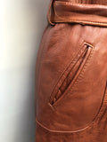 womens  vintage  Urban Village Vintage  mens  Leather Jacket  brown  70s