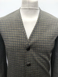 vintage  Urban Village Vintage  urban village  retro  MOD  mens  M  line pattern  knitwear  Jacket  green  check  button