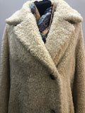 womens jacket  womens coat  womens  Winter Coat  white  vintage  Urban Village Vintage  urban village  teddy coat  MOD  Jacket  cream  coat  button  60s  1960s  14