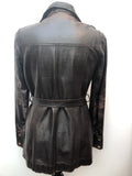 1970s Rare Reversible Leather and Suede Jacket - Brown - Size 8