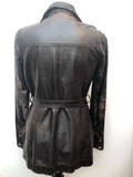 1970s Rare Reversible Leather and Suede Jacket - Brown - Size 8