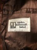 vintage  Urban Village Vintage  urban village  S  round collar  pockets  mens  long sleeve  Leather Jacket  Leather Coat  Leather  button  brown  70s  1970s