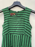 zip  womens  vintage  Urban Village Vintage  urban village  summer dress  summer  sleevless  retro  pockets  hippie  Green  Cotton  black  70s  70  60s  6  1970s  1960s