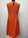 womens  waist belt  vintage  Urban Village Vintage  urban village  summer dress  summer  stitch detailing  stitch detail  sleevless  retro  orange  MOD  midi dress  midi  embroidered pattern  Embroidered  dress  60s  1960s  12