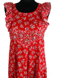 womens  waist belt  Vintage Clothing Birmingham  vintage  Urban Village Vintage  urban village  UK  tie waist belt  tie back waist belt  summer dress  summer  style  short sleeved  short sleeve  round neck  red  print dress  maxi dress  maxi  long length dress  long length  ladies  hippie  frill detail  frill  floral print  floral  fashion  dress  cotton dress  Cotton  clothing  clothes  boho  bohemian  birmingham  8  70s  70  1970s
