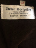 womens  waistcoat  vintage  Urban Village Vintage  Suede Jacket  Suede detail  suede and leathercraft limited  Suede  scallop detail  Devon Sheepskin  brown  60s  1960s  14