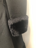 faux fur  10  Mansfield Original  womens  vintage  long coat  coat  black  70s  1970s Urban Village Vintage