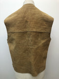 waistcoat  vintage  Urban Village Vintage  urban village  Suede Jacket  Suede  sleevless  short  mens  L  Jacket  festival  brown  beading