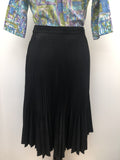 womens  vintage  Urban Village Vintage  pleated skirt  pleated  pleat detailing  pleat detail  midi skirt  midi  Jobrey  black  8  50s  50  1950s