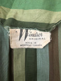 Windsor Original  zip  womens  vintage  Urban Village Vintage  urban village  midi dress  midi  Green  fringing  dress  collared dress  50s  50  1950s  12