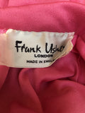 womens  vintage  Urban Village Vintage  urban village  shine  retro  pink  MOD  maxi dress  maxi  made in england  long sleeves  long sleeved  long sleeve  high neck  Frank Usher  evening dress  evening  dress  disco  crew neck  70s  10