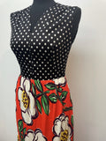 zip  womens  white polka dot  vintage  v neck  Urban Village Vintage  urban village  sleeveless  retro  Polka Dot  orange  maxi dress  maxi  Kati London  floral print  floral dress  floral  dress  black  back zip  70s  1970s  10