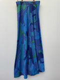 1970s Patterned Maxi Skirt - Size 8