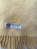 Yellow  wool  winter  vintage  Urban Village Vintage  urban village  tasselled  tassel  scarf  retro  pure wool  lambswool  crombie  bright  100% Wool