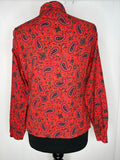 womens  Viyella  vintage  Urban Village Vintage  urban village  Shirt  sheer  print  Paisley Print  paisley  long sleeves  long sleeve  Londonpride  collar  blouse  big collar  60s  60  1960s  1960  10