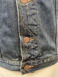Wrangler  waistcoat  vintage  vest  Urban Village Vintage  urban village  sleevless  outlaw  mens  Denim jacket  denim  cut off  clothing  blue  Biker Jacket  Biker