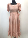 1970s Summer Dress in Pink - Size 8
