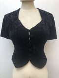 1970s Velvet Cropped Top by Lee Bender at Bus Stop - Size 6