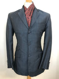 vintage  Urban Village Vintage  urban village  two tone  two piece  trousers  suit  straight leg  S  retro  pockets  paisley  mens  long sleeve  Jacket  grey  blazer jacket  Adam London  70s  1970s